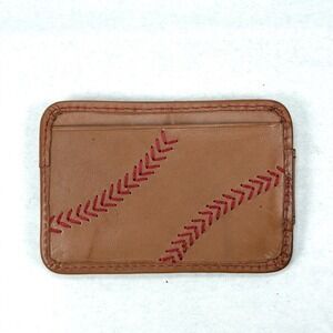 Rawlings Baseball Stitch Leather Front Pocket Magnetic Wallet RS10002 RFID - TAN
